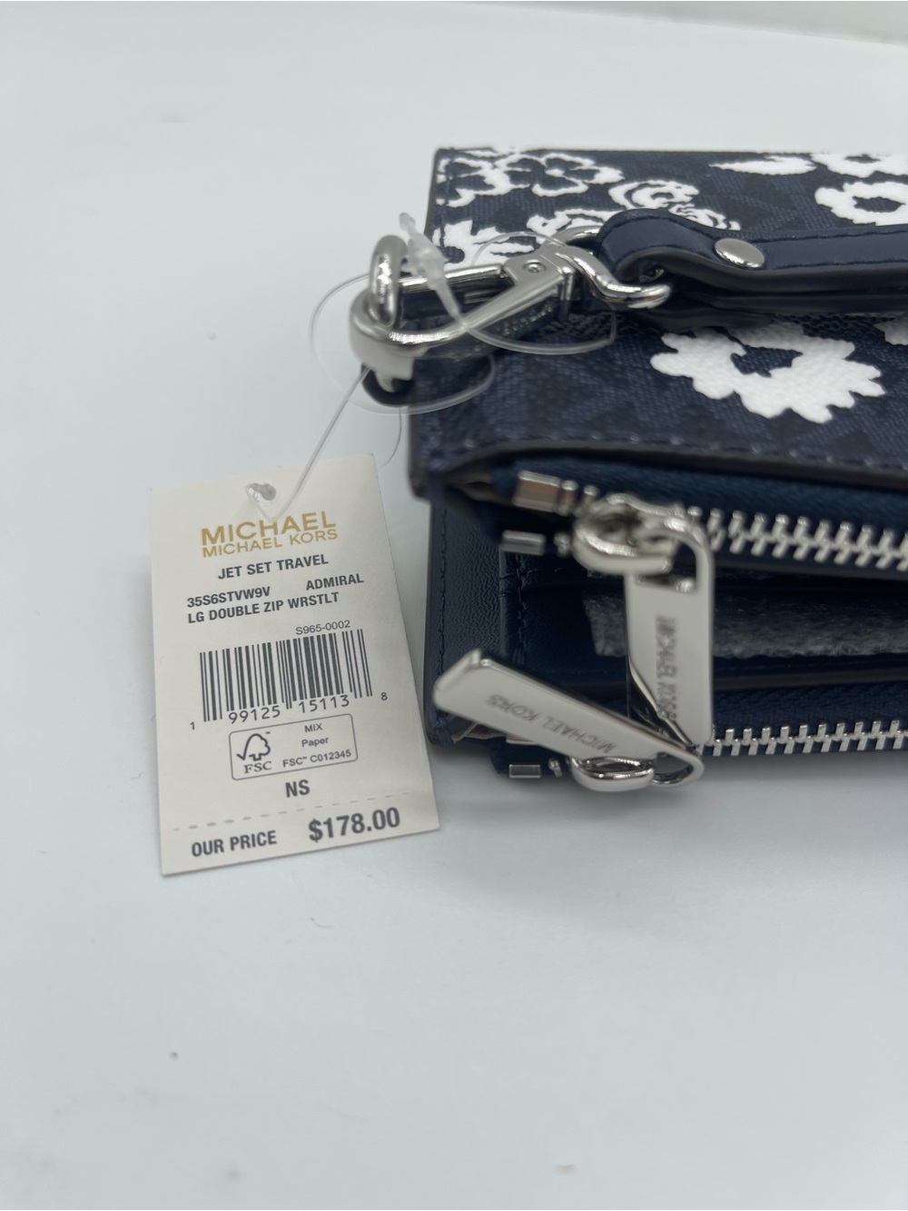 MICHAEL KORS Jet Set Travel Lg Double Zip Printed Signature Logo Wristlet Wallet - Picture 15 of 16